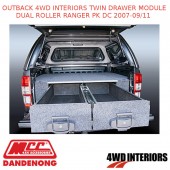 OUTBACK 4WD INTERIORS TWIN DRAWER MODULE DUAL ROLLER RANGER PK DC 2007-09/11 